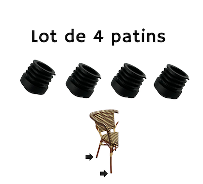 Embout pied de chaise bistrot (28,1mm) lot de 4 pièces