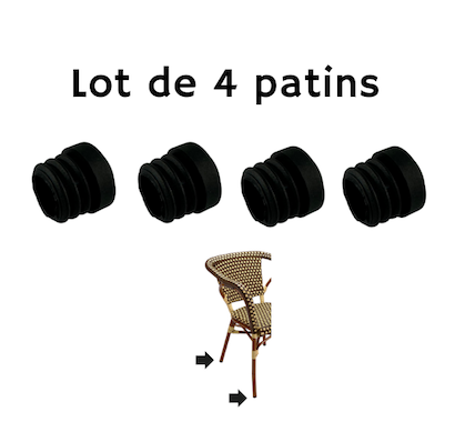 Embout pied de chaise bistrot (28,2mm) lot de 4 pièces