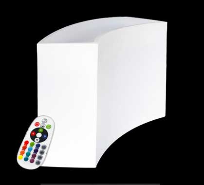 Bar Lumineux L150cm Courbé Porte Bouteilles Modulaire LED Multicolore Sans Fil