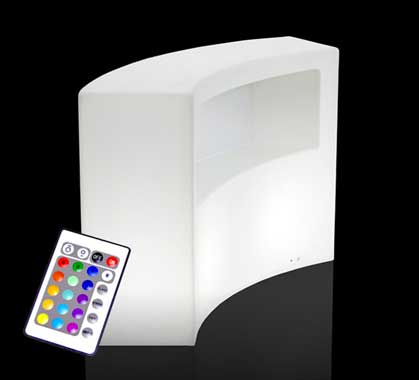 Bar Lumineux L150cm Modulaire Courbé LED Multicolore Sans Fil