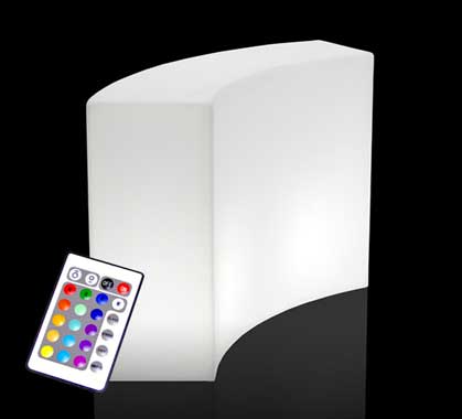 Bar Lumineux L150cm Courbé LED Multicolore Sans Fil