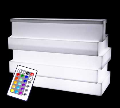 Bar Lumineux L145cm Forme Emboitable LED Multicolore Sans Fil