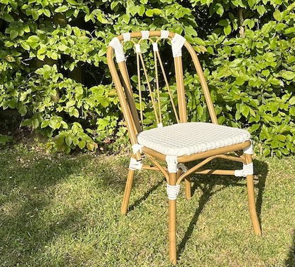 Chaise Bistrot Parisienne Aluminium blanche