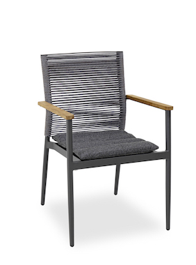 Chaise bistrot Aluminium Grise Anthracite