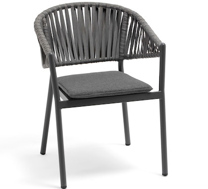 Chaise bistrot Aluminium Grise Anthracite