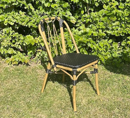 Chaise Bistrot Parisienne Aluminium Noire