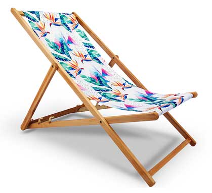Chilienne Bois Motif Géométrique Abstrait Floral Tropical L130cm