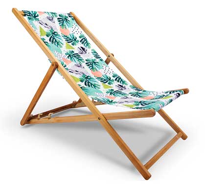 Chilienne Bois Motif Jungle Triangle Rond L130cm