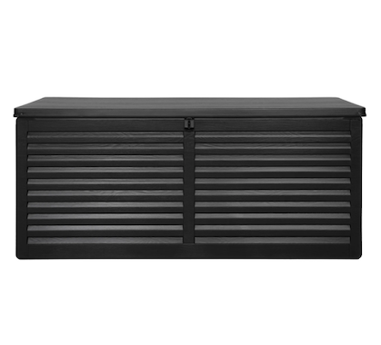 Coffre de jardin en plastique noir 490 Litres