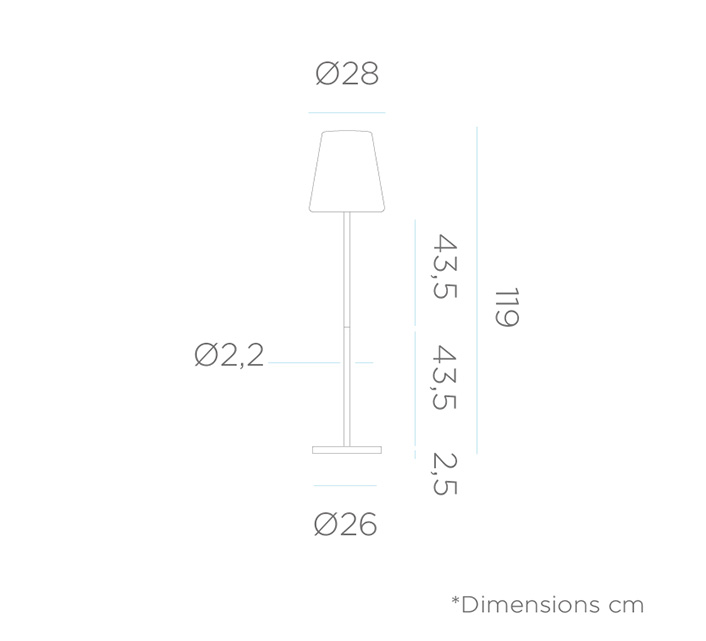 Lampadaire extérieur LED solaire Lola USB 4,5 W NEWGARDEN