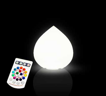 Lampe à Poser Goutte H25 cm Sans Fil Rechargeable