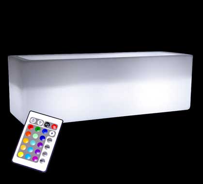 Seau Lumineux Géant LED Rectangulaire 120cm Extérieur Sans Fil