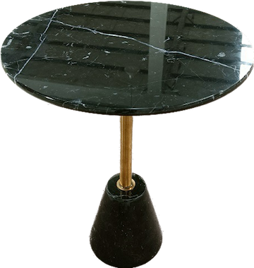 Table Bistrot Ronde 60cm Marbre Noir