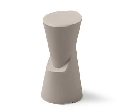 Tabouret de Bar Haut de Gamme H75cm Dot Taupe