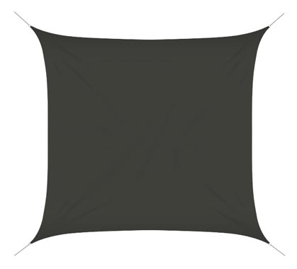 Voile D'ombrage 4x4 m Gris 180g/m2