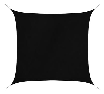 Voile D'ombrage 5x5 m Noir 180g/m2