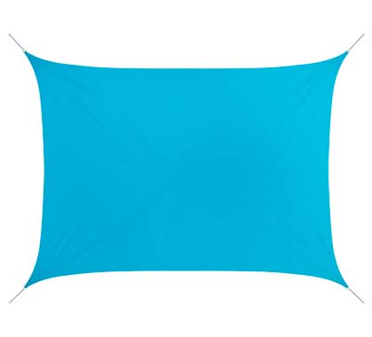 Voile D'ombrage Rectangulaire 4,5x3,5 m Bleu Azur 180g/m2
